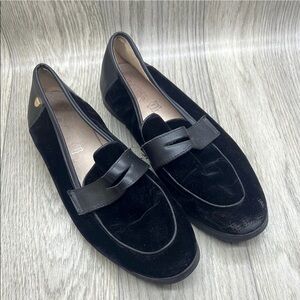 Venettini Classic Black Velvet Loafers
